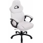 Légant chaise de jeu finement matelassée + roues de différentes couleurs colore : Blanc