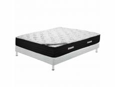 Matelas + sommier tapissier 140x190 ressorts - black mattress - soutien très ferme EBAC Literie - Fabricant français