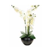 Orchidée Artificielle 63cm avec vase en céramique