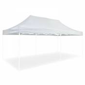 Oviala - Toit de tente pliante pro 3x6 m 40 mm blanc