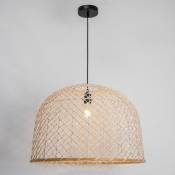 Sampa - Luminaire pour plafond Alba xl 120cm réglable rotin naturel compatible led