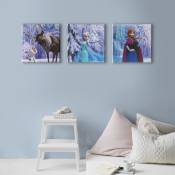 Set de 3 toiles imprimées Disney La Reine des Neiges