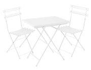 Set table & assises Arc en Ciel / Table 70x50cm + 2 chaises - Emu blanc en métal