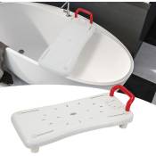 Siège de bain,Siège de baignoire, Chaise Ajustable Réglable Blanc -Rouge jusqu'à 150Kg 69cm - Blanc - Einfeben