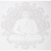 Sticker Illusion 40 x 40 Bouddha Atmosphera créateur d'intérieur - Gris