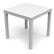 Table de jardin carrée couleur : white 78x78x72cm