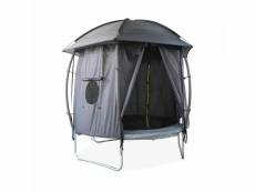 Tente de camping pour trampoline. Cabane. Polyester. Traité anti uv. 1 porte. 3 fenêtres et sac de transport