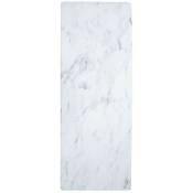 Thedecofactory - marbre vinyle - Tapis de cuisine imprimé marbre 45x120 - Blanc
