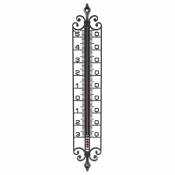 Thermometre imitation fer forge 410X68X10 Stil 0994.5