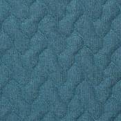 Tissu matelassé et alvéolé - Bleu Paon - 1.46 m