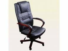 Vidaxl chaise de bureau de luxe noir 20005