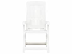 Vidaxl chaises inclinables de jardin 2 pcs plastique blanc 48766