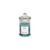 Wadiga - Bougie parfumée dans pot en verre Jacinthe - 6x11cm - Bleu