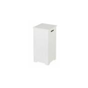 Wadiga - Rangement Stock Rouleaux Papier Toilette Bois mdf Blanc - Hauteur 60cm - Blanc