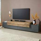 Web Furniture - Meuble tv design moderne 240cm gris
