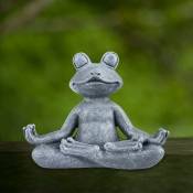 Xinuy - Méditation Yoga Grenouille Figurines Décoration de jardin, Figurines de jardin Grenouille Ornements de décoration pour l'extérieur