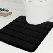 Xinuy - Tapis de bain en mousse à mémoire de forme - Support antidérapant - Doux - Absorbant l'eau - Pour wc et salle de bain, Mousse à mémoire de
