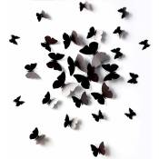 120 Pièces 3D Simulation Papillon Autocollant Mural,Aimants