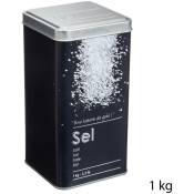 5five - boîte sel 1kg métal black edition noir -