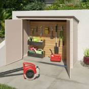 Abri de jardin résine beige Trigano 1,46 m² + kit