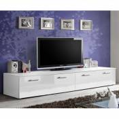 Ac-Deco Meuble TV Design Duo 200cm Blanc