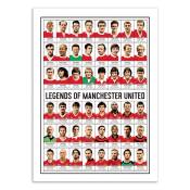 Affiche 50x70 cm - Legends of Manchester United - Olivier