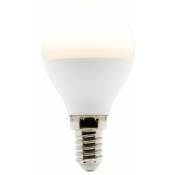 Ampoule led sphérique E14 - 5.2W - Blanc chaud - 470 Lumen - 2700K - a++ - Zenitech - Blanc