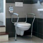 Cadre de toilettes sécurisé Liddy - 62 à 74 cm - Blanc - Blanc