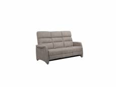 Canapé de relaxation 3 places mastic - softy - l 185 x l 90-155 x h 107-84 cm - neuf