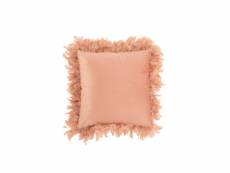 Coussin plumes polyester rose clair - l 45 x l 45 x h 13 cm