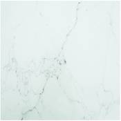 Dessus de table blanc 70x70 cm 6 mm verre trempé design marbre Vidaxl Blanc