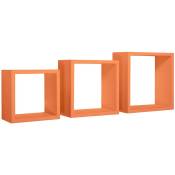 Étagères cubiques murales lot de 3 cubes modulaires