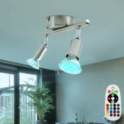 Etc-shop - Spot de plafond Lampe spot de plafond, dimmable, lampe à changement de couleur dans un ensemble comprenant des lampes led rvb