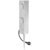 Extérieure 4-plug plug box jardin inox porche distributeur d'électricité alu spike Ledino 11790000004015