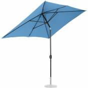 Grand parasol de jardin rectangulaire 200 x 300 cm inclinable bleu