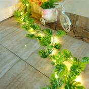 Guirlandes lumineuses Led à piles - feuilles tortue, décoration Table mariage, Jungle, fête anniversaire