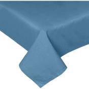 Homescapes - Nappe de table rectangulaire en coton unie Bleu foncé - 137 x 178 cm - Bleu foncé