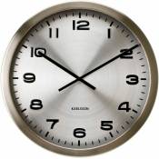 Horloge ronde en métal poli Maxie 50 cm - Chrome