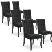 Intensedeco - Lot de 6 chaises capitonnées Chaza Velours