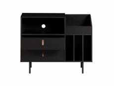 Jackson - meuble de rangement vinyles en bois noir 06904634