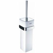 Kibo - Balayette de toilette avec support, blanc/ chrome Ki 14094K-26 - Nimco