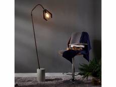 Lampadaire rustica lampe de sol sur pied cuivrée avec