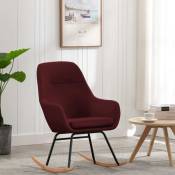 Les Tendances - Chaise à bascule Rouge bordeaux Tissu 3