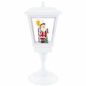 Media Wave Store ® - 243026 Lanterne de Noël blanche Décoration 58cm en plastique Sons Lumières