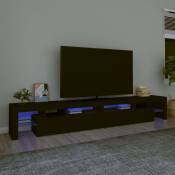 Meuble tv avec lumières led Noir 260x36,5x40 cm