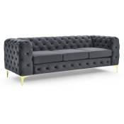 Mobilier Deco - darcy - Canapé chesterfield 3 places