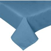 Nappe de table rectangulaire en coton unie Bleu foncé