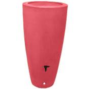 Plast'up Rotomoulage - Pot conique récupérateur eau de pluie aérien r&c 200l-ROUGE FRAISE-121.0000cm - rouge fraise