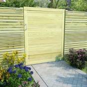 Portail de jardin Portail de clôture Portillons de jardin Bois de pin imprégné 125x100 cm XRJR170362 Maisonchic