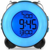 Réveil fort pour les gros dormeurs avec alarme en option double réglage d'alarme fonction Snooze (bleu complet) 1 pièces